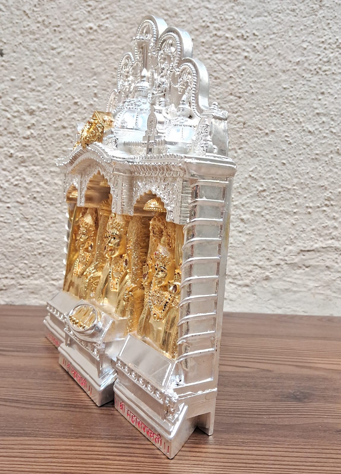 Handcrafted Shree Mahalaxmi Murti Statue | 11 Inch Pure Gold & Silver Plated Idol | Ideal for Home, Pooja, Temple, and Gift