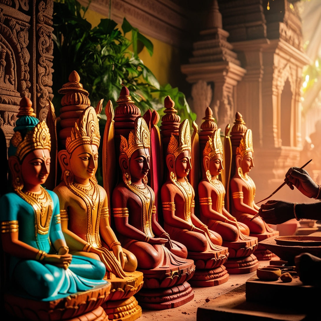 The Process of Making Indian God Idols: A Detailed Guide - Vishnupriya Art's 